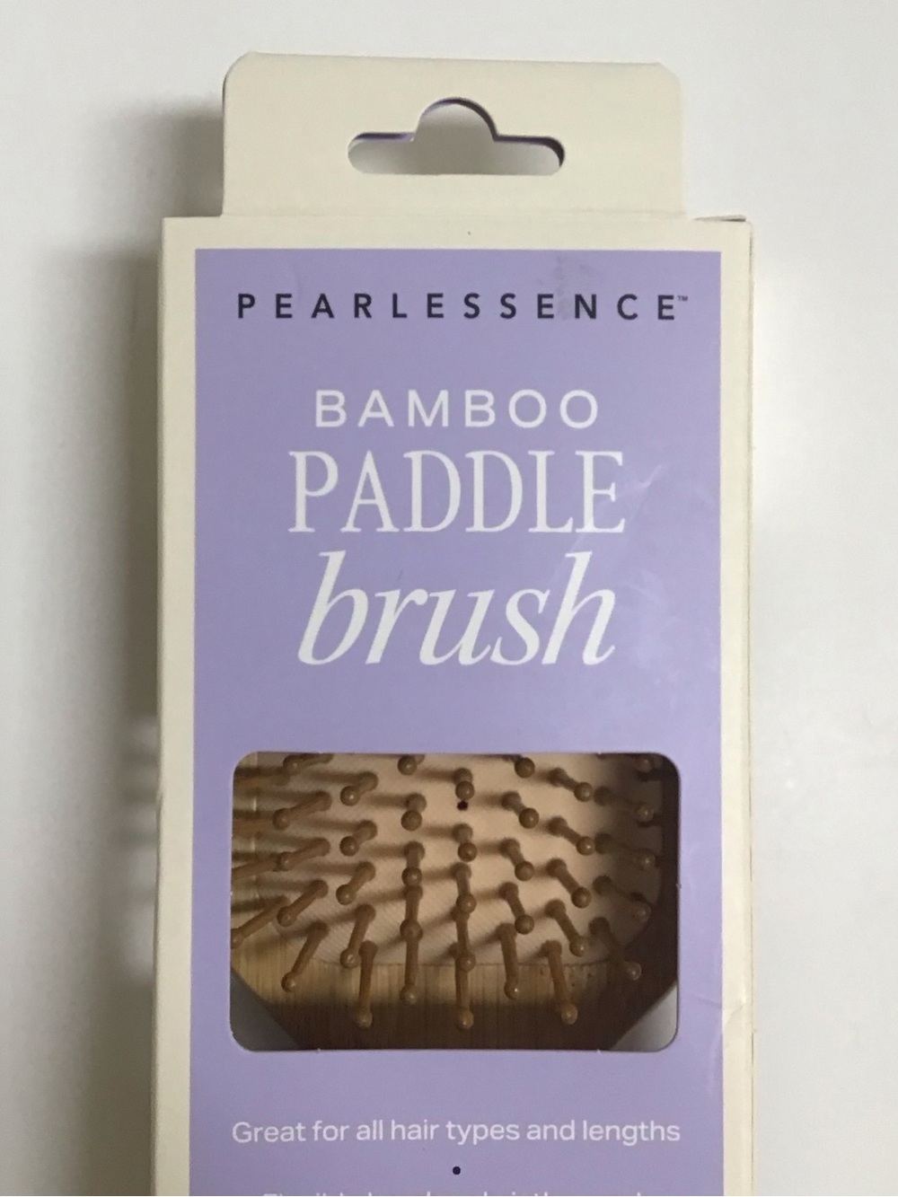 BAMBOO Paddle Hair Brush Wood MOTHER OF PEARL Bath Vanity Pearlessence Luxe NEW - Picture 6 of 16